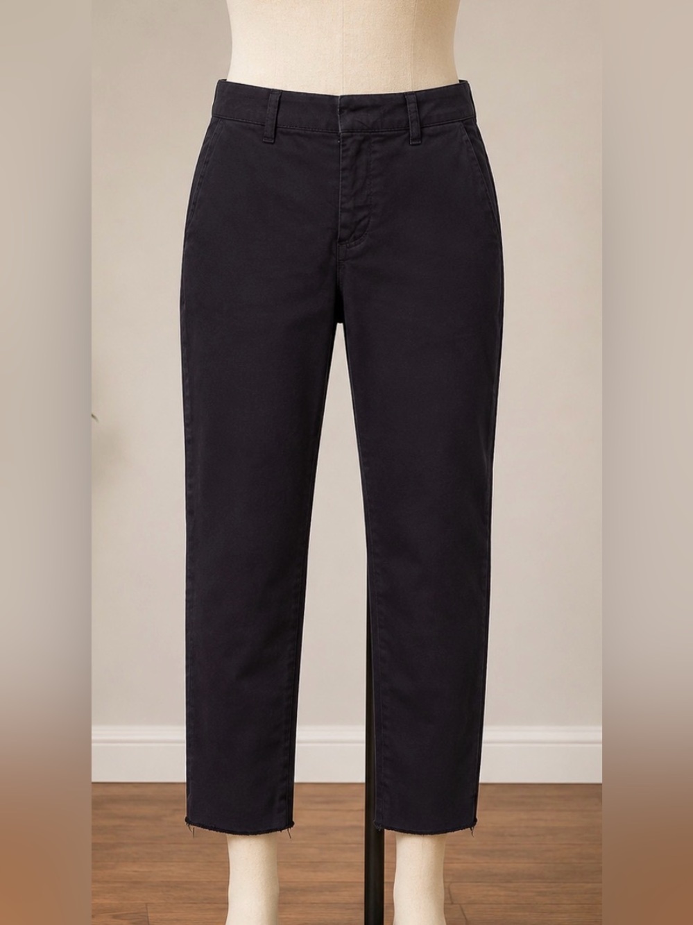 Frank & Eileen “Wicklow” Cropped Chino Pants With Raw Hem